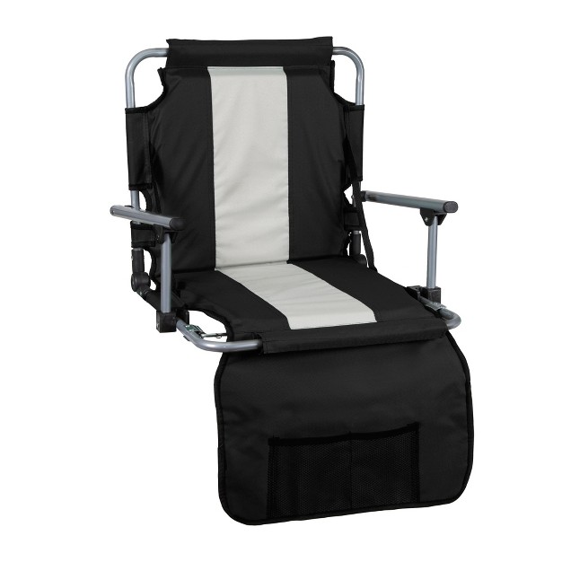 Stansport Folding Stadium Seat With Arms Black ten