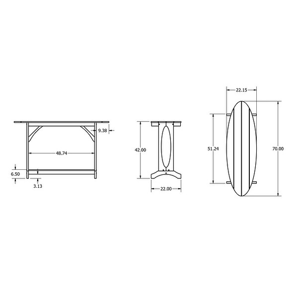 Shoreline Surfboard 3Piece Bar Height Balcony Set