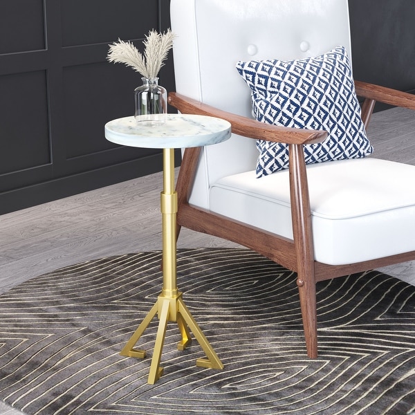 Maurice Side Table White and Gold