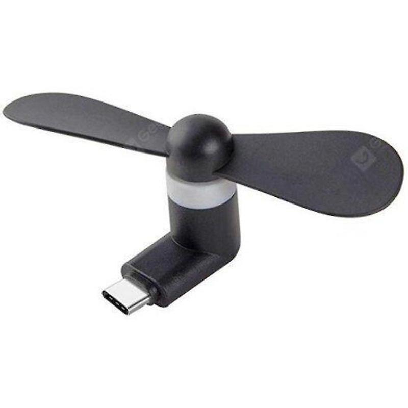 For Type C Mini Fan Usb Phone Black