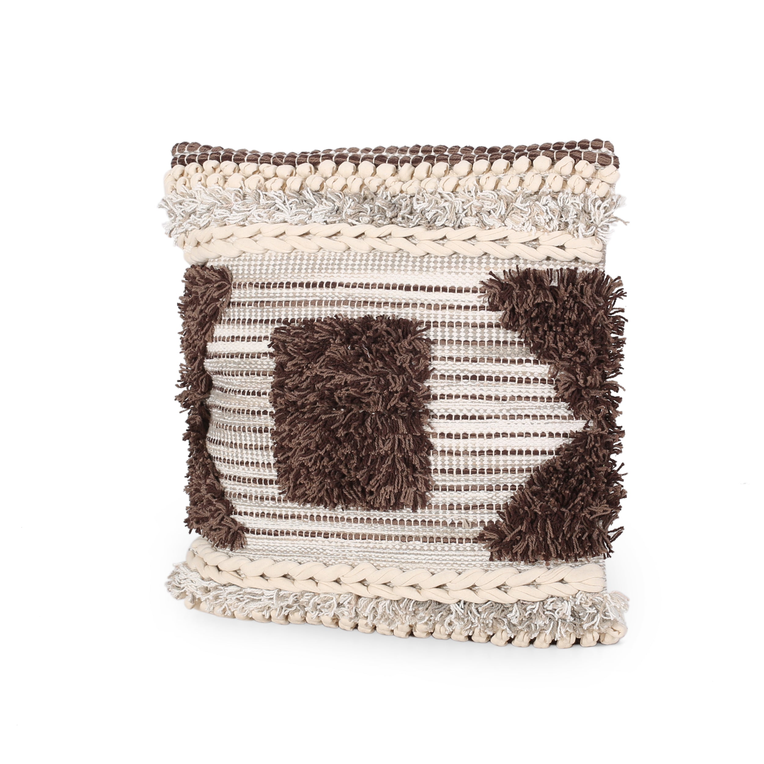 Sunny Boho Cotton Throw Pillow