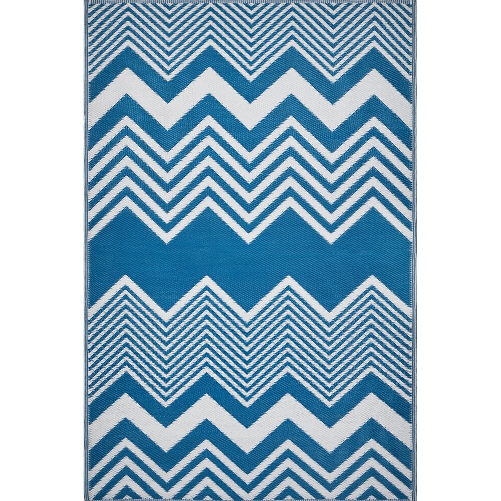 Tropical Zigzag Indoor / Outdoor Area Rug