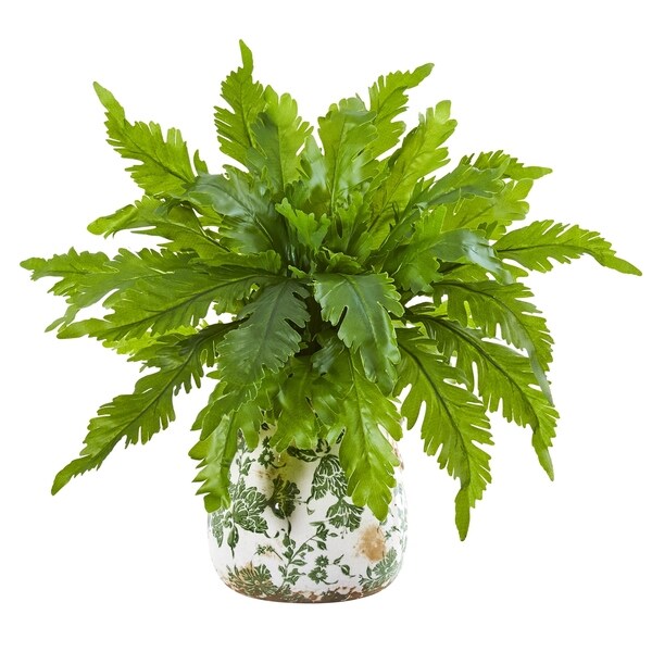 13 Fern Artificial Plant in Floral Vase