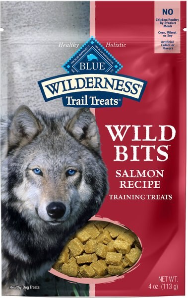 Blue Buffalo Wilderness Trail Treats Salmon Wild Bits Grain-Free Training Dog Treats