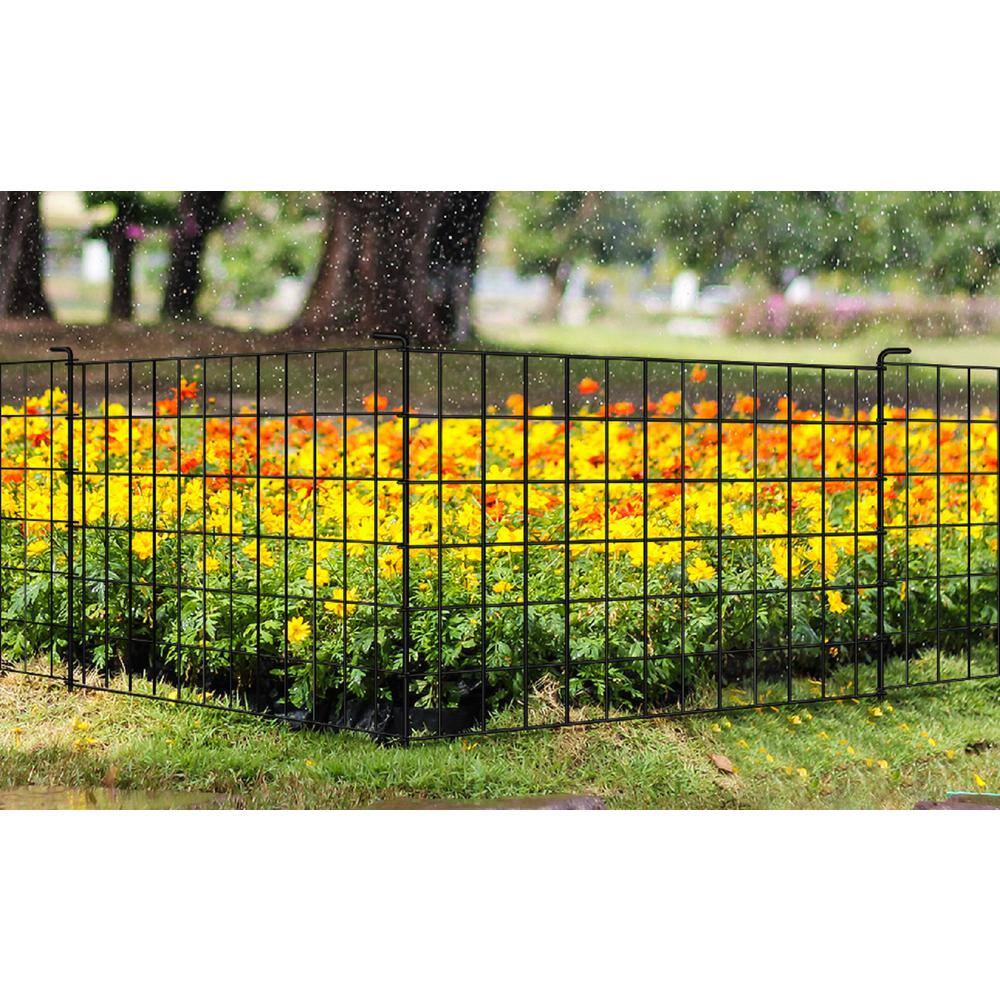 Oumilen 30 in. L x 30 in. W x 24 in. H Garden Wire Compost Bin Garden Bed Fencing LT-K21