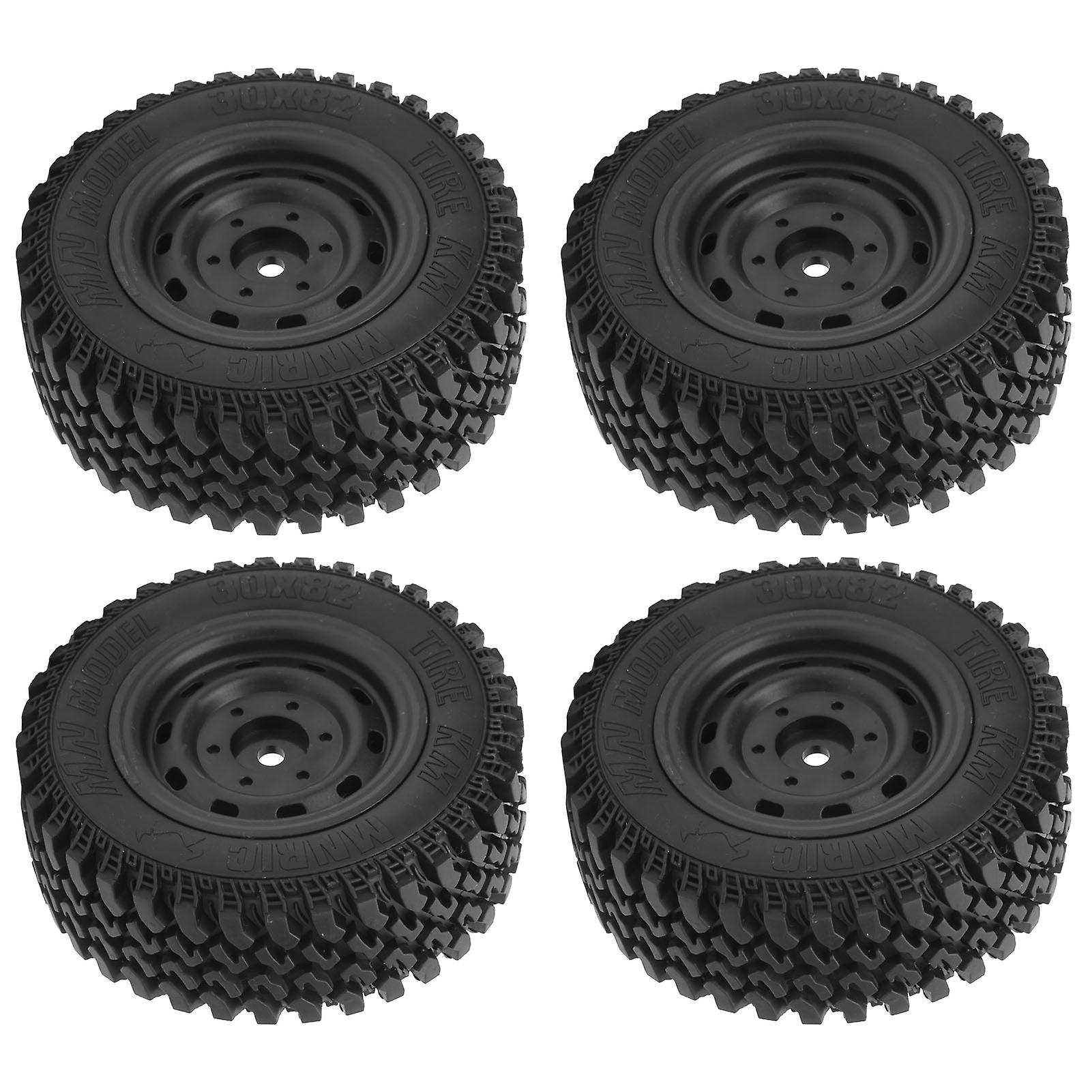 4pcs Professional Plastic Rubber Tire Rc Accessory Upgrade Parts Fit For Mn86 Rc Car