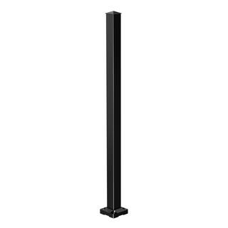 Peak Aluminum Railing 2 in. x 42 in. Black Aluminum Deck Railing Stair Post 50051