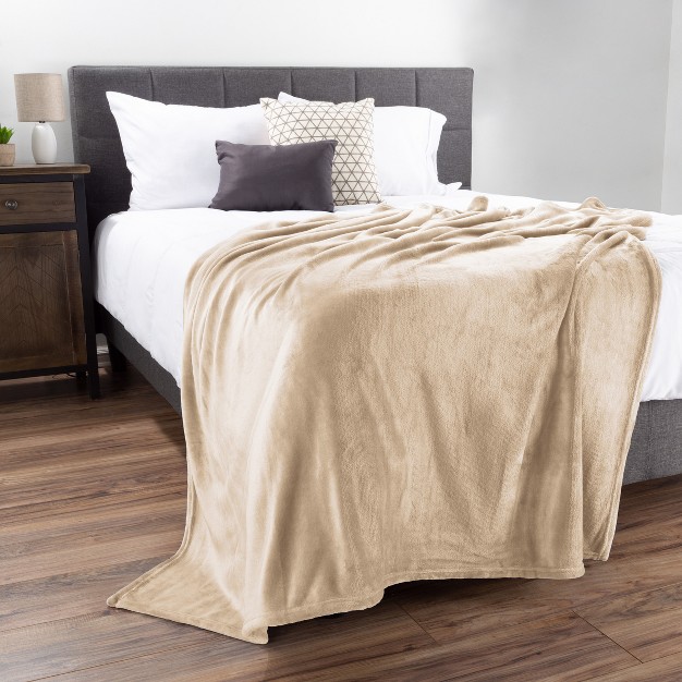 X 70 quot Soft amp Plush Microfiber In Desert Tan By Hastings Home