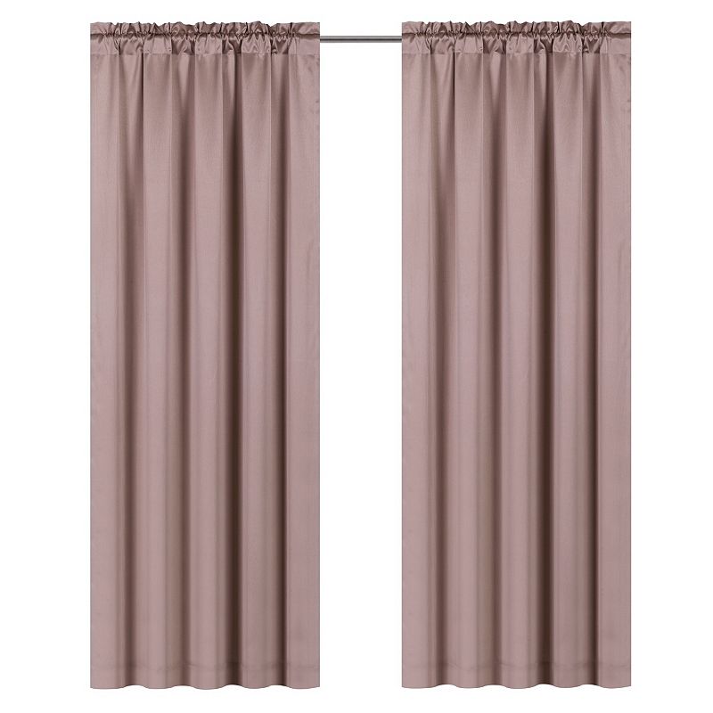 Kate Aurora Ultra Lux Faux Silk Regency Crinkle Rod Pocket Semi Sheer Single Curtain Panel