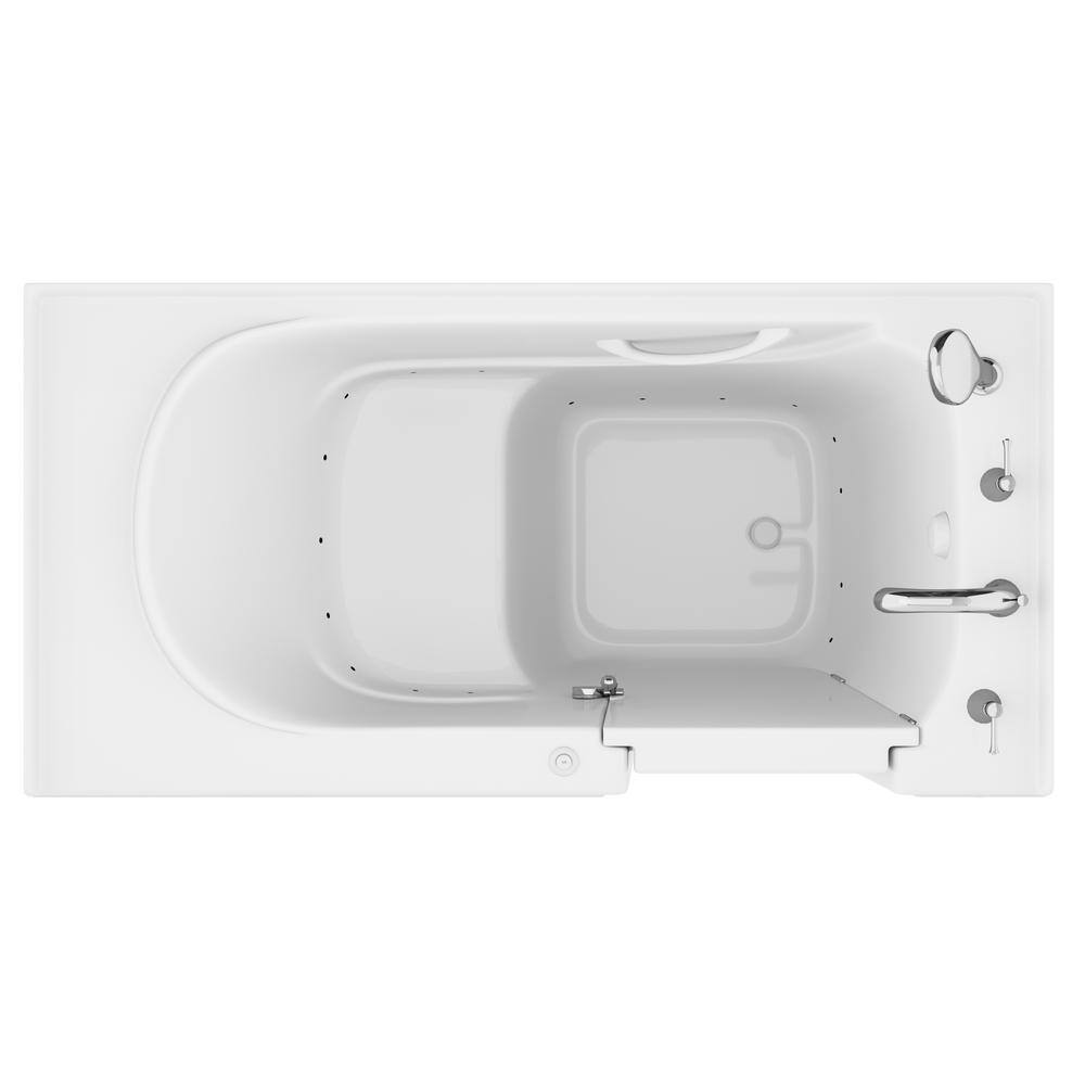 Universal Tubs Builder's Choice 60 in. Right Drain Quick Fill Walk-In Air Bath Tub in White B3060RWA