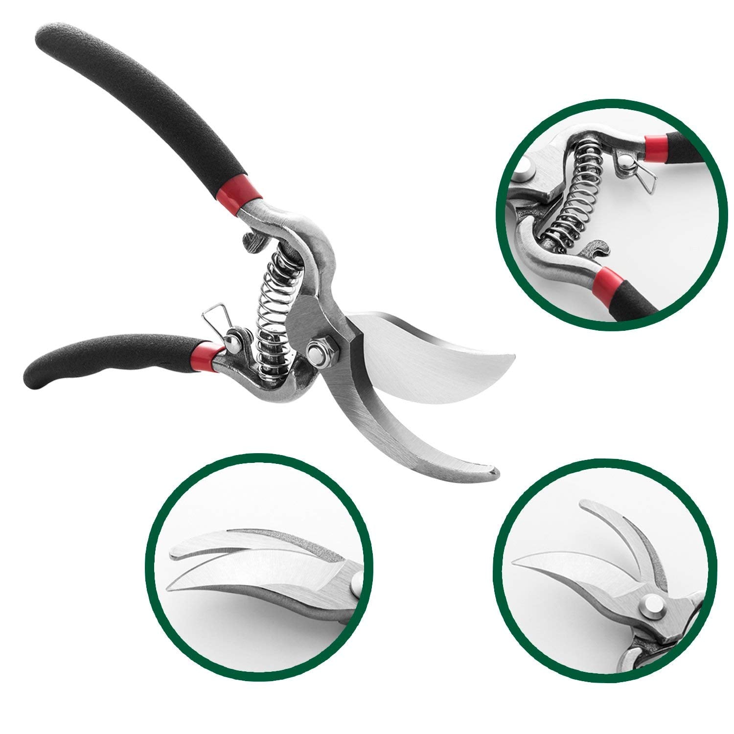 8.5" Steel Pruning Shears - Gardening Hedge Trimmer - Bonsai / Branch Cutters