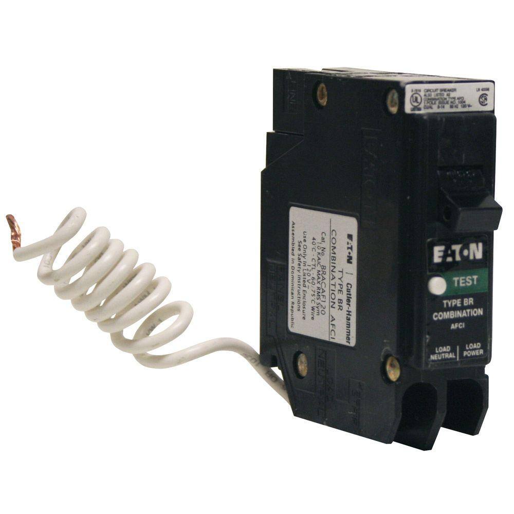 Eaton BR 15 Amp Single-Pole Combination Arc Fault Circuit Breaker BRCAF115CS