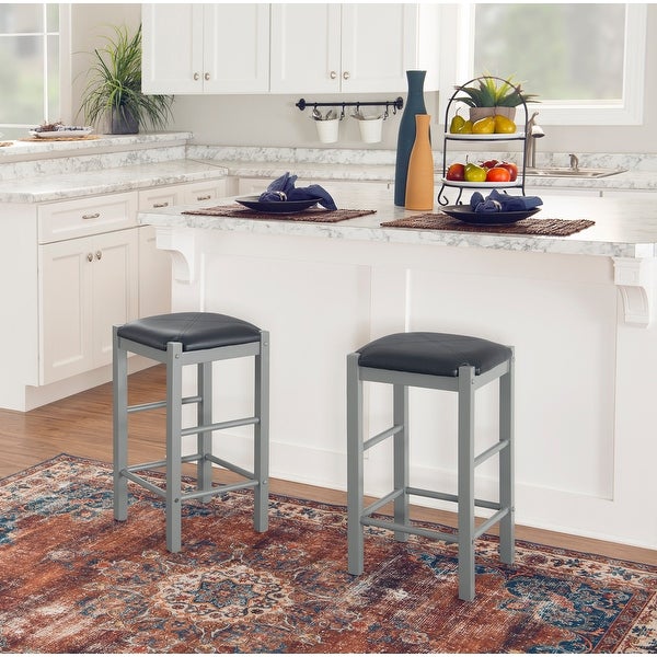 Speakeasy Backless 25-inch Counter Stools (Set of 2)