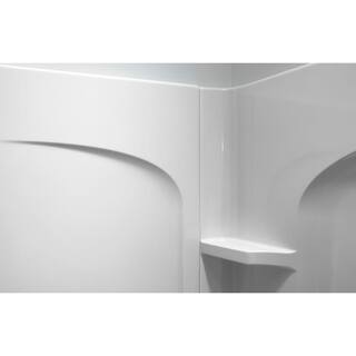 STERLING Ensemble 32 in. x 60 in. x 74 in. Bath and Shower Kit with Right-Hand Drain in White 71220120-0