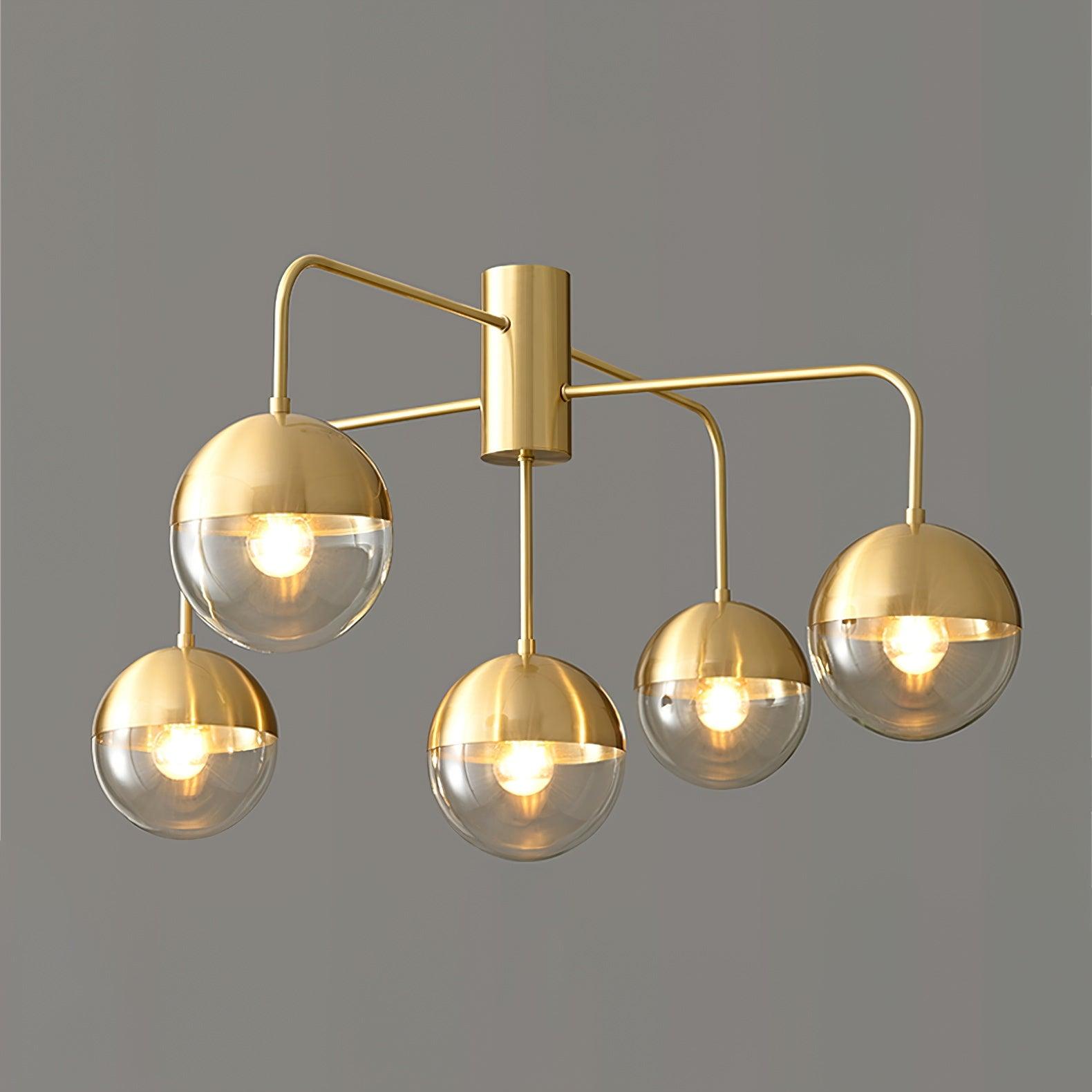 Brass Globulars Ceiling Lamp