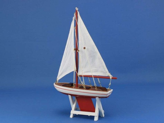 Handcrafted Model Ships It Floats Red Wooden It Fl...