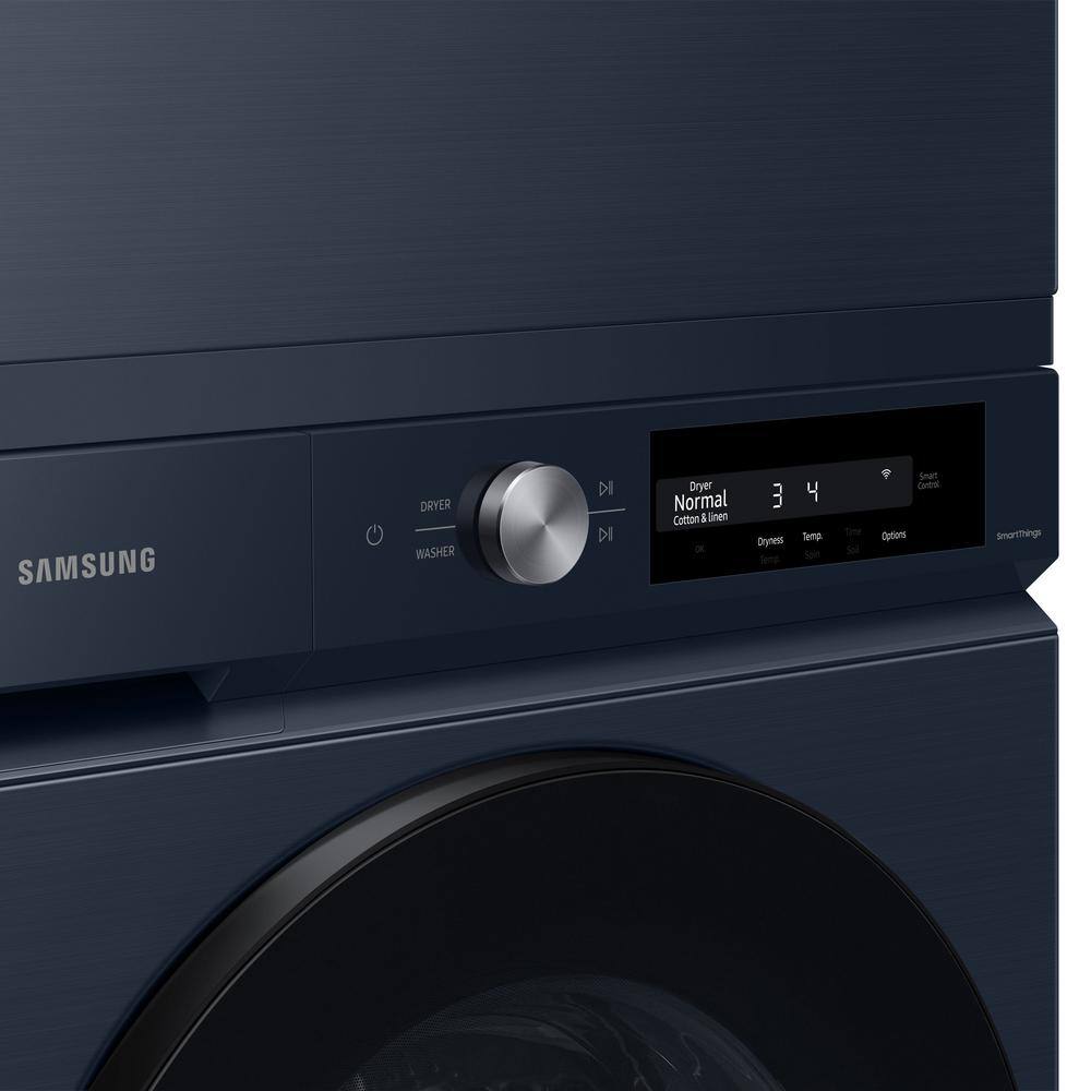  Bespoke 7.5 cu. ft. Large Capacity Vented Electric Dryer in Brushed Navy with Super Speed Dry and AI Smart Dial DVE46BB6700D