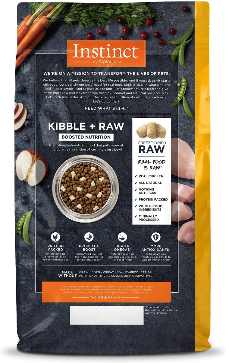 Instinct Raw Boost Grain-Free Recipe with Real Chicken and Freeze-Dried Raw Pieces Dry Dog Food