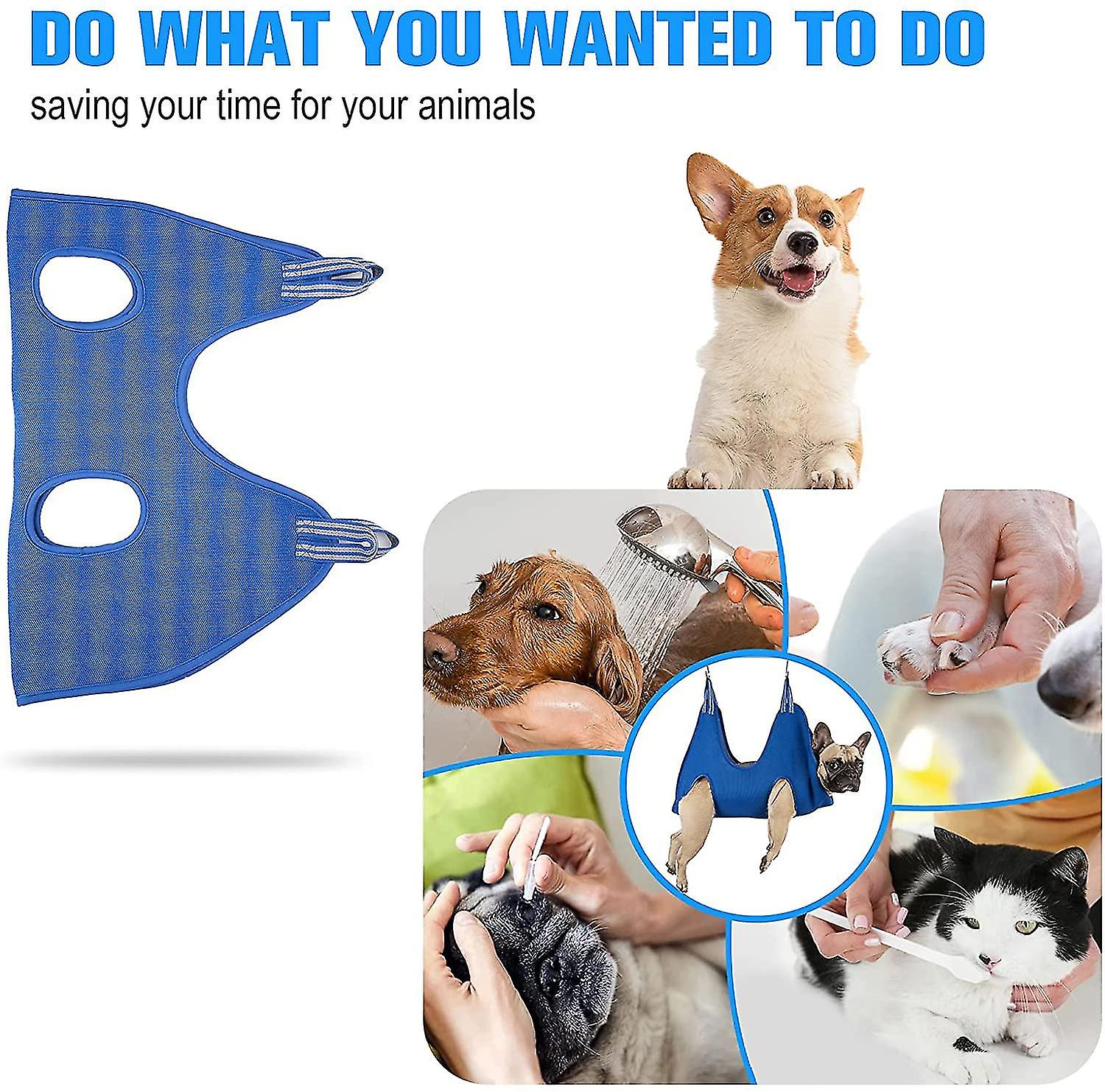 Dog Grooming Hammock Harness For Grooming  Nail Clip Trimming Bathing Restraint Bag