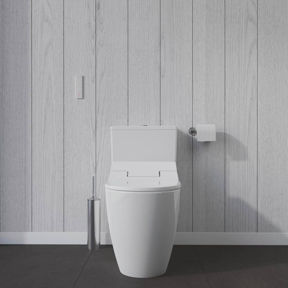 Duravit 1-Piece 0.92 GPF Dual Flush Elongated Toilet in White with HygieneGlaze Seat Not Included 2173512001