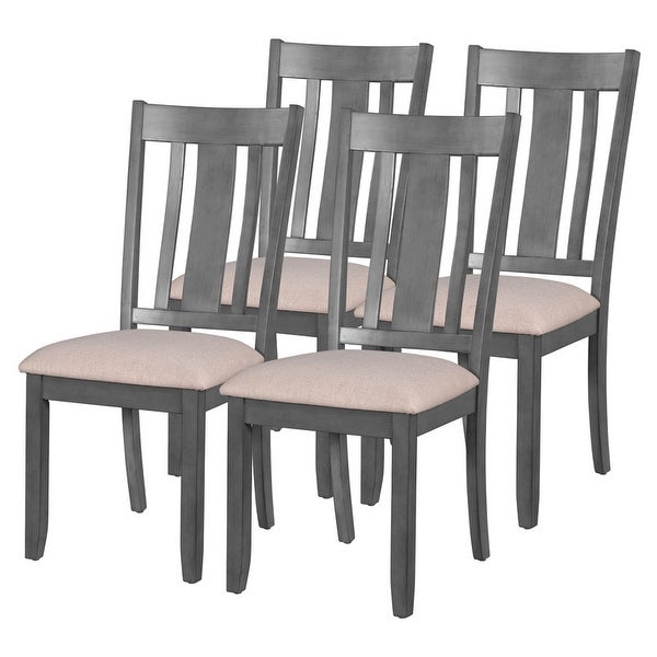 4 ergonomic wooden kitchen dining room chairs， set of 4