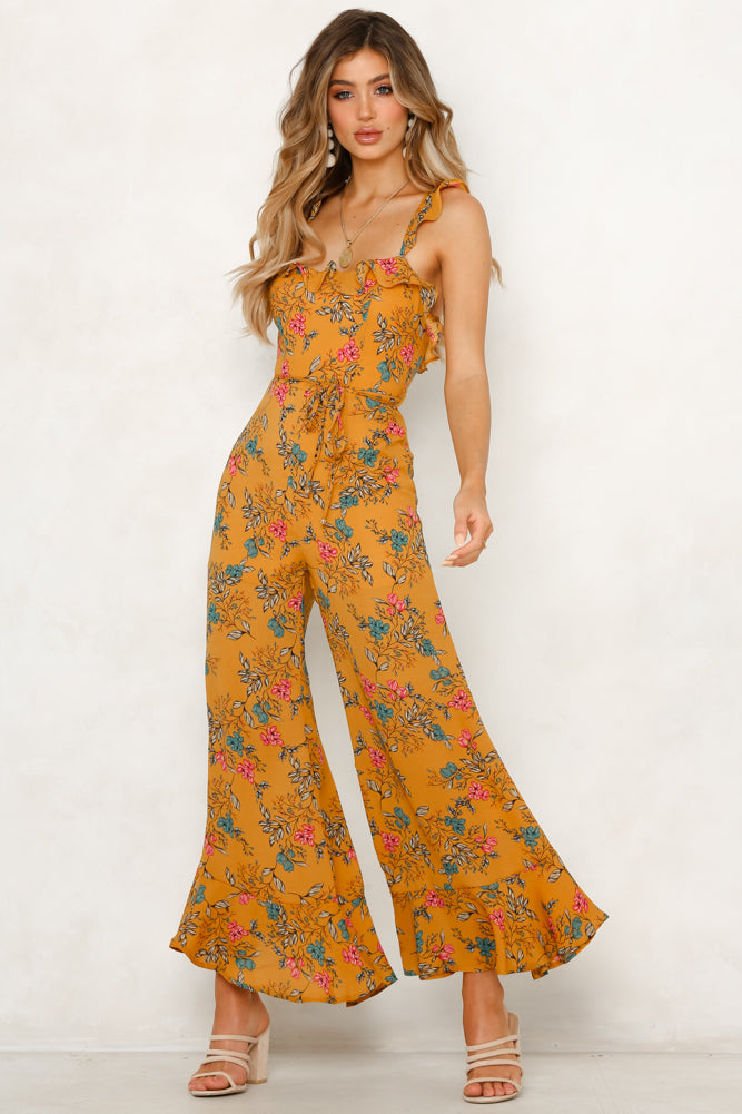 Love Lies Jumpsuit Mustard