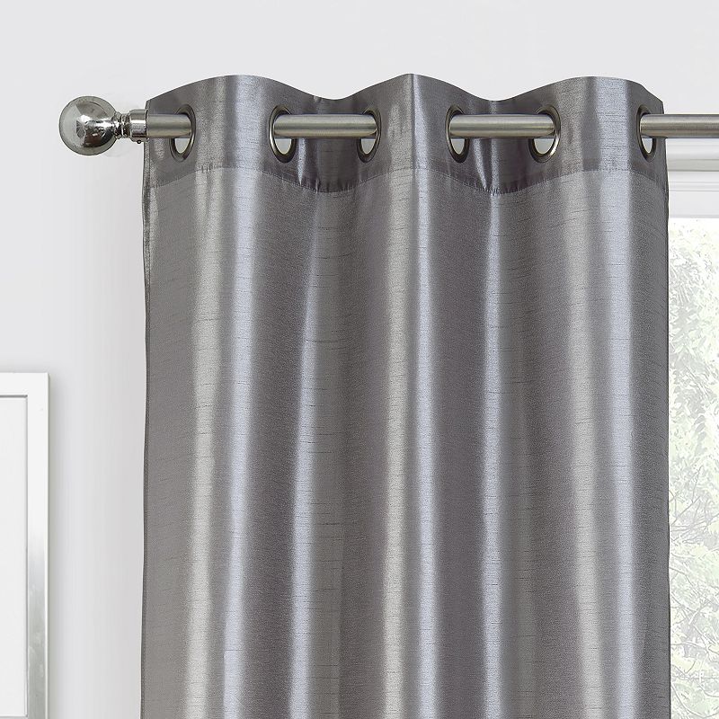 Regal Home 2 Decorative Faux Silk Window Curtain Panels