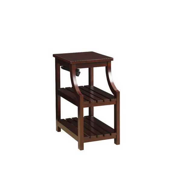 Acme 81955 Wasaki Side Table (USB)  Espresso