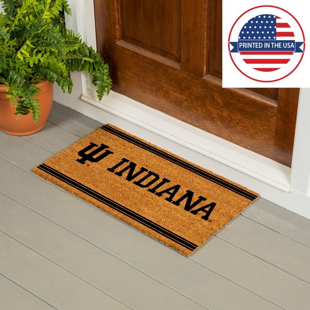 Evergreen Indiana University Logo Natural Coir 28 X 16 Inches Indoor Outdoor Doormat