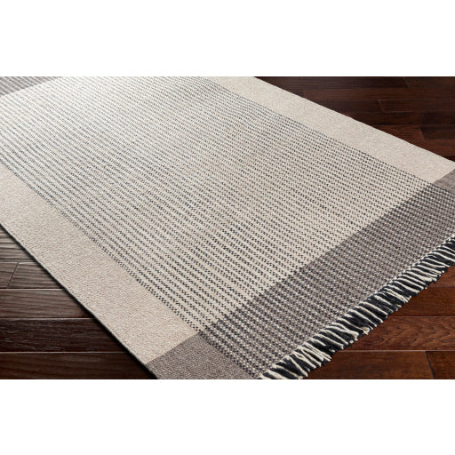 Reliance Border Wool Grey Rug