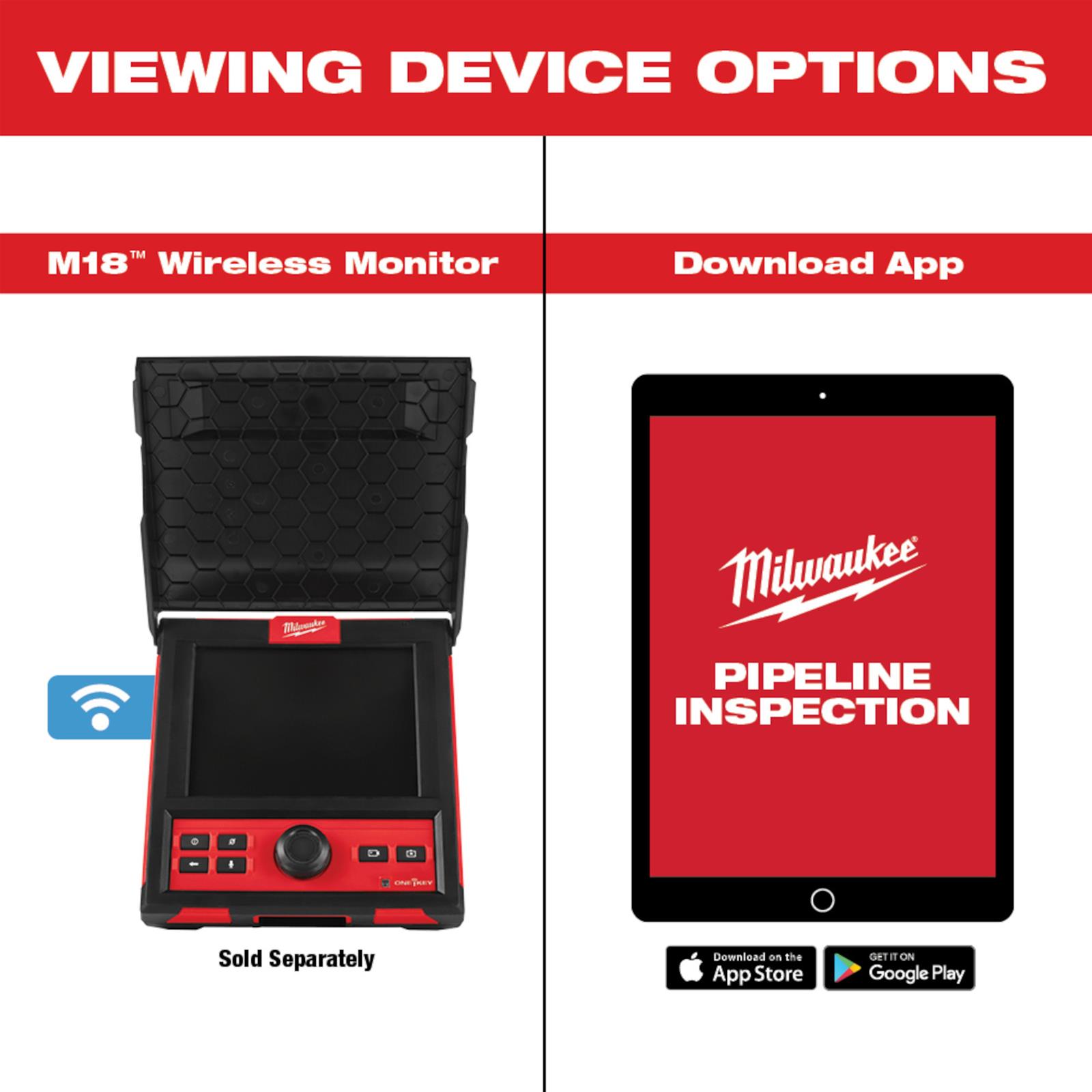 Milwaukee Tool 2972-22 Milwaukee M18 Flexible Pipeline Inspection Scope System