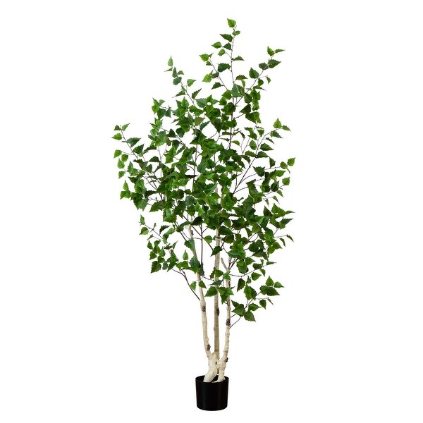 6' Artificial Birch Tree with Real Touch Leaves