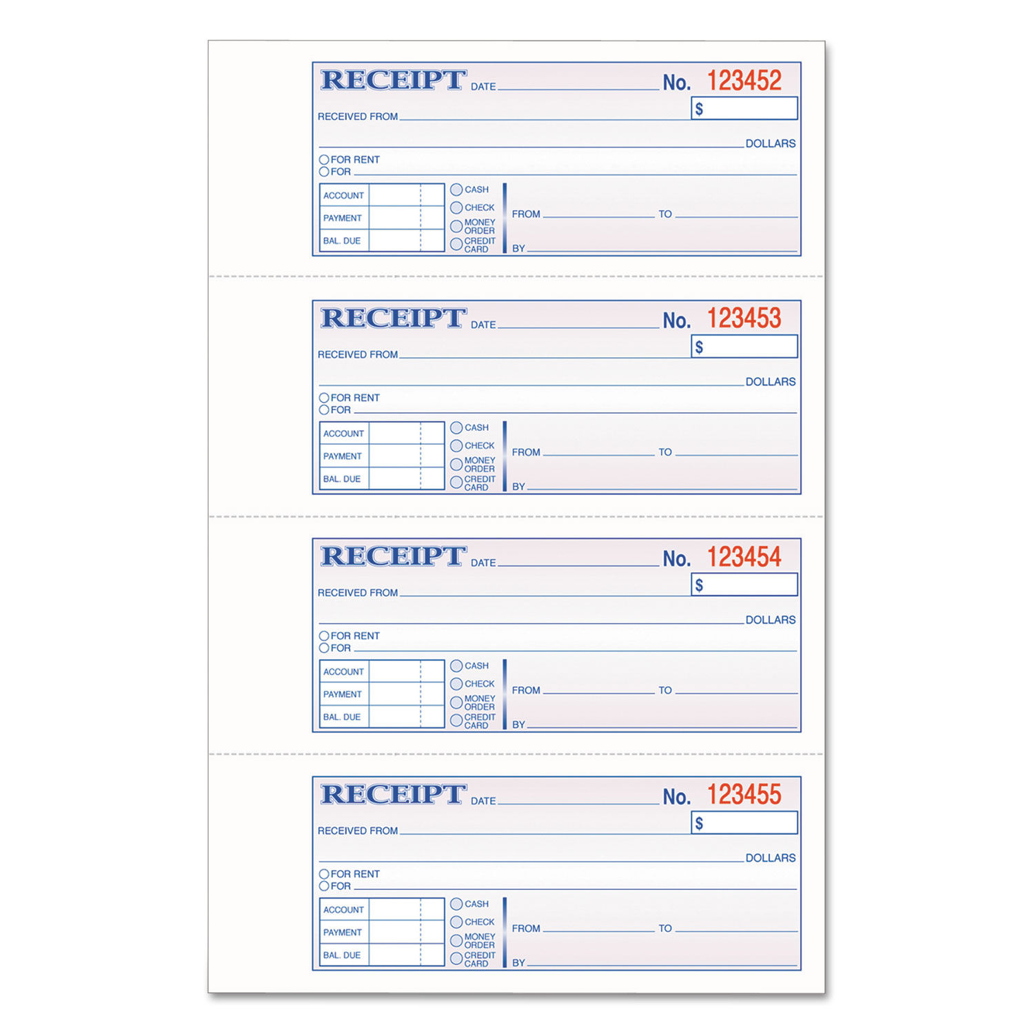 TOPS 3-Part Hardbound Receipt Book by Adamsandreg; ABFTCH1185