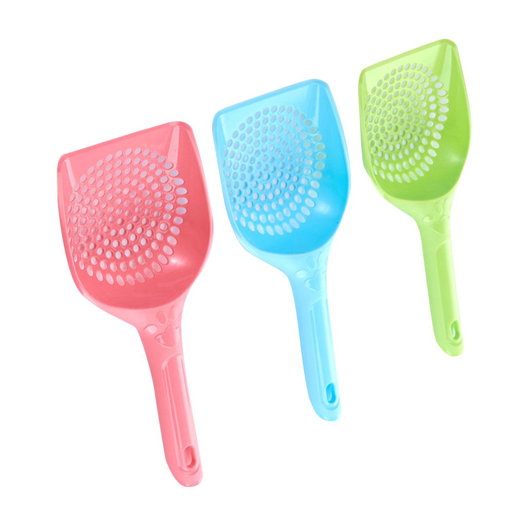 3PCS Random Color PP Pet Kitten Litter Sands Shovel Scoop Larger Size Cleaning Pick Up Tool Pets Supplies