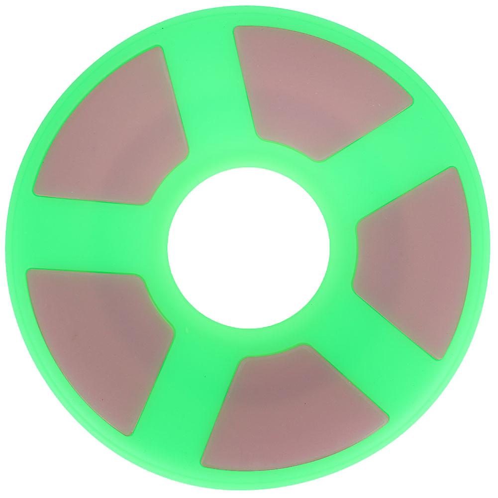 Silicone Pet Dog Luminous Safety Flying Disc Playing Bitting Toy Moderate Weightgreen