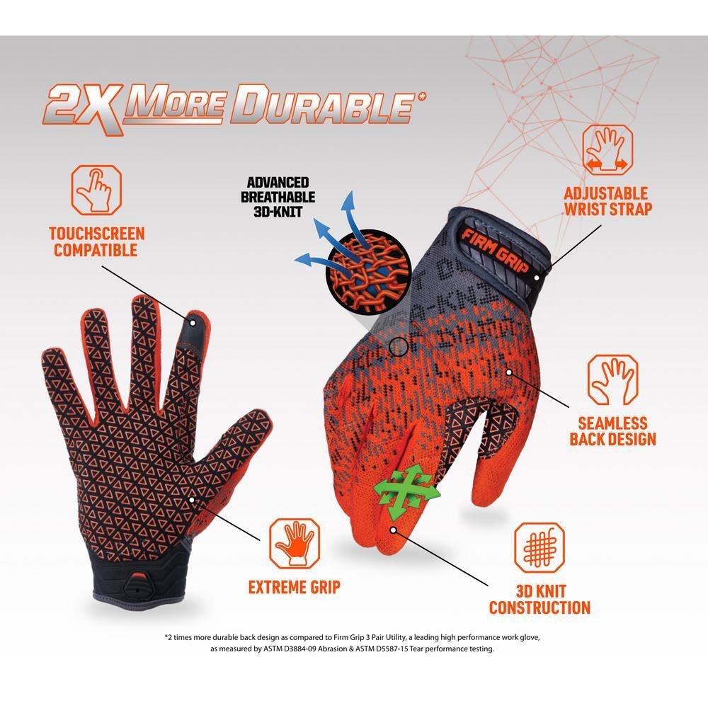 FIRM GRIP Medium Dura-Knit Work Gloves 65126-06