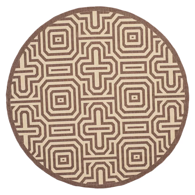 Safavieh Courtyard Geometric Print Indoor Outdoor Rug