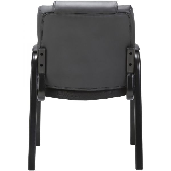 Lorell Bonded Leather High-back Guest Chair