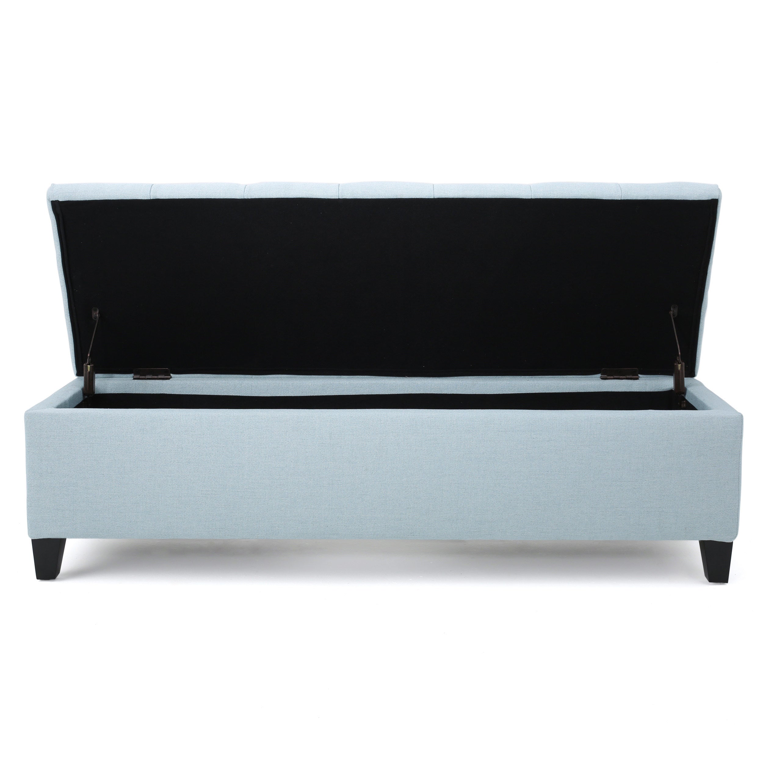 Molle Contemporary Button-Tufted Fabric Storage Ottoman Bench