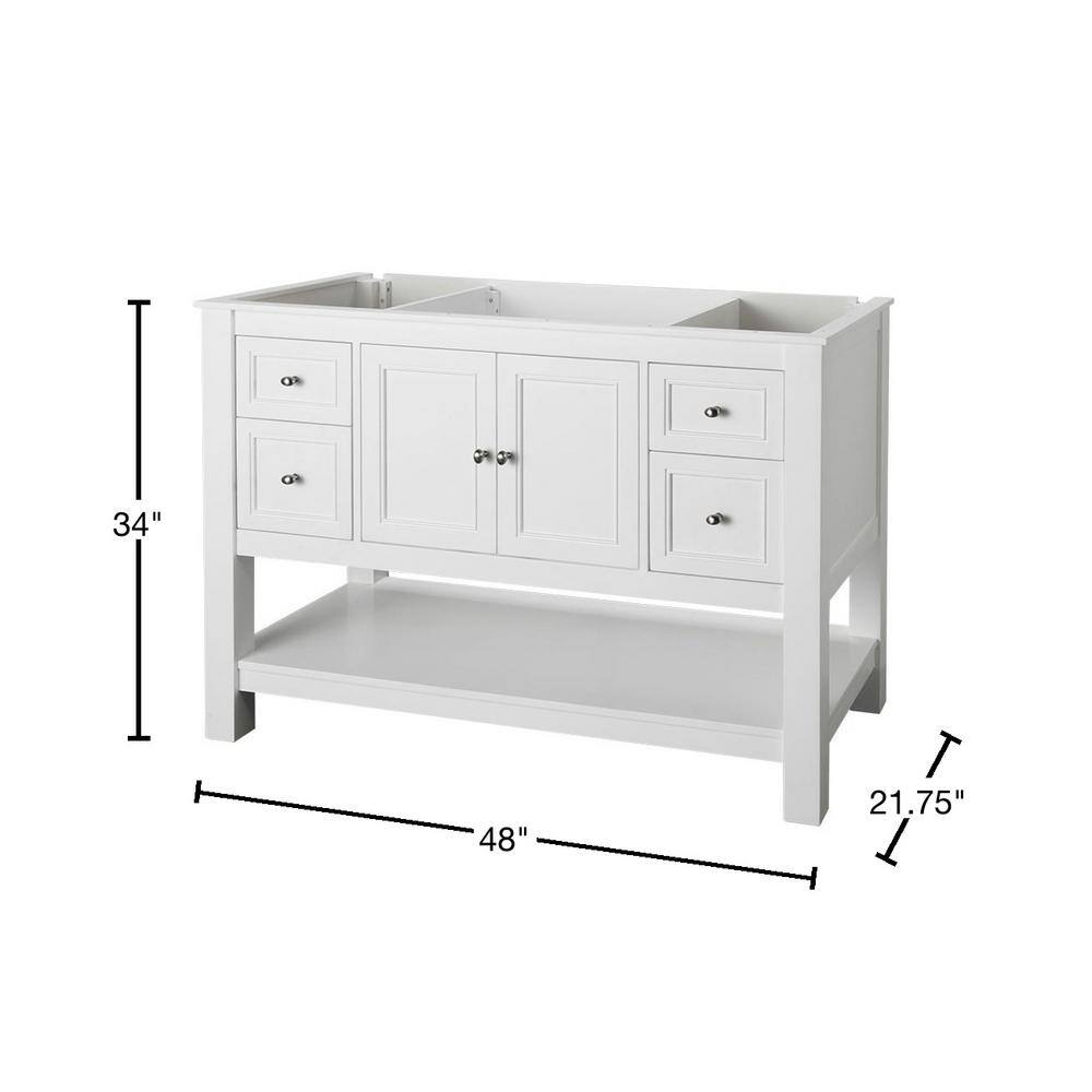 Home Decorators Collection Gazette 48 in. W Bath Vanity Cabinet Only in White GAWA4822D