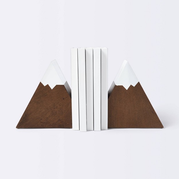 Mountain Peak Bookends Brown