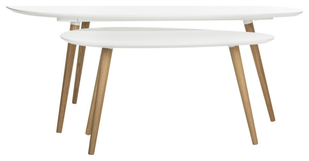 Fran Split Coffee Table White   Modern   Coffee Tables   by Virgil Stanis Design  Houzz