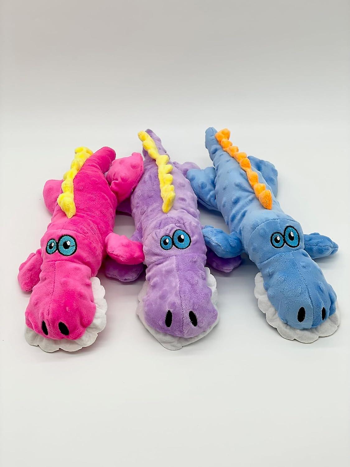 The Crocodile Soft Plush Dog Toy All Breed Sizes (blue)