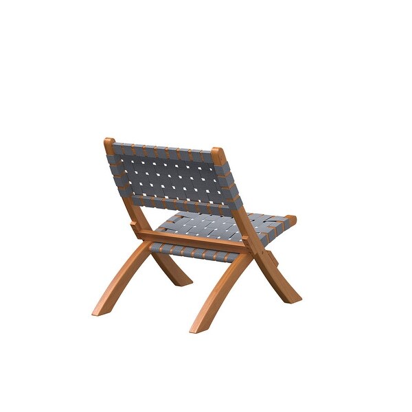 Sava IndoorOutdoor Folding Chair in Warm Gray Webbing