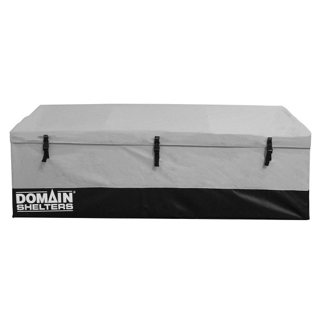 Domain Shelters 176 Gallon 6 X 2 X 2 Foot Outdoor Patio Backyard Garden Storage Container Deck Box W removable Weather Bars amp Clip Buckles Gray black