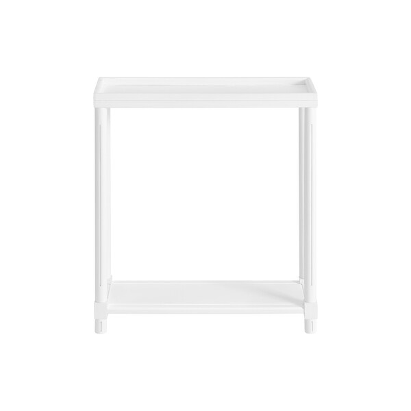 NewRidge Home Goods Harrison Narrow Side Table， White， Set of 2