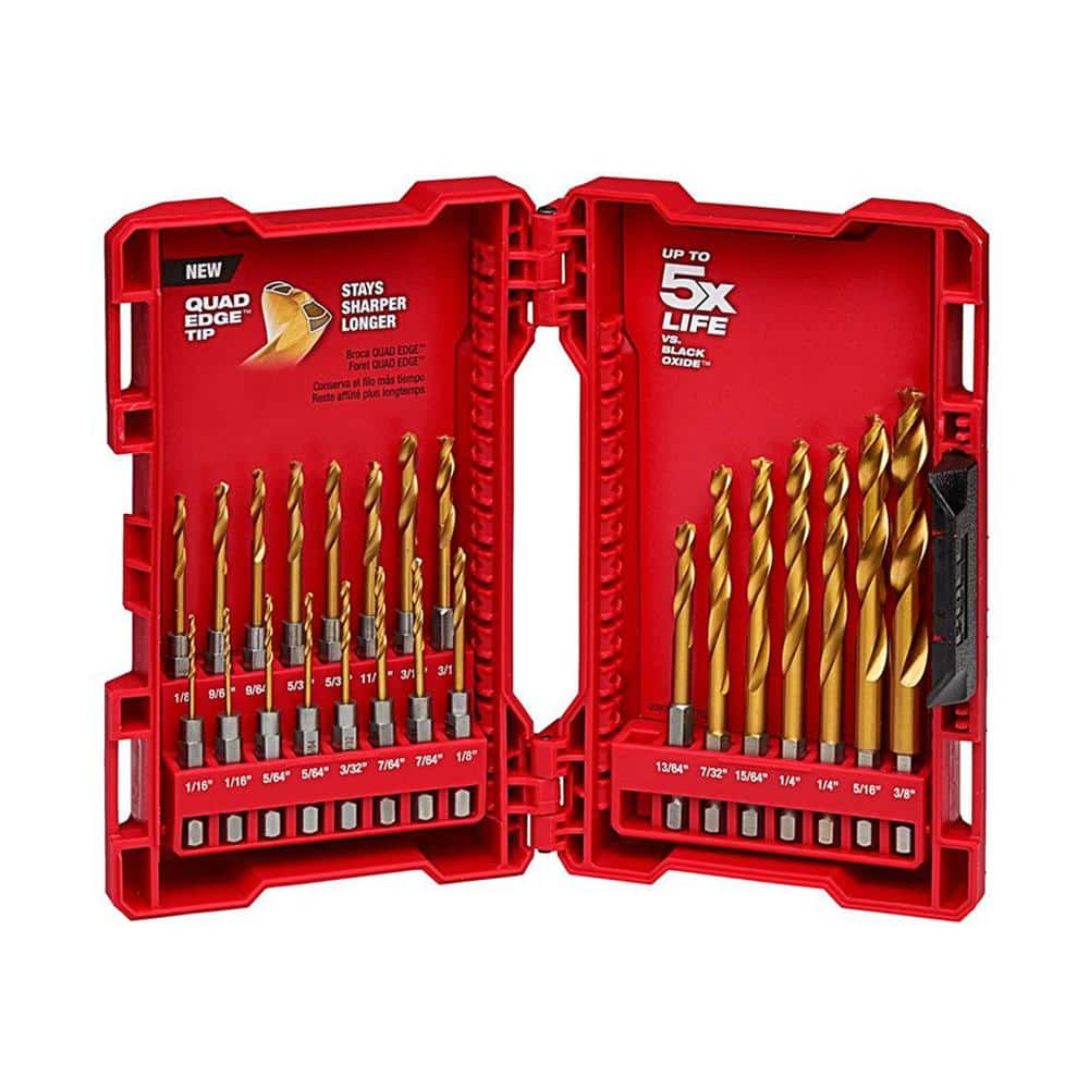 Milwaukee SHOCKWAVE IMPACT DUTY Titanium Drill Bit Set (23-Piece) 48-89-4631