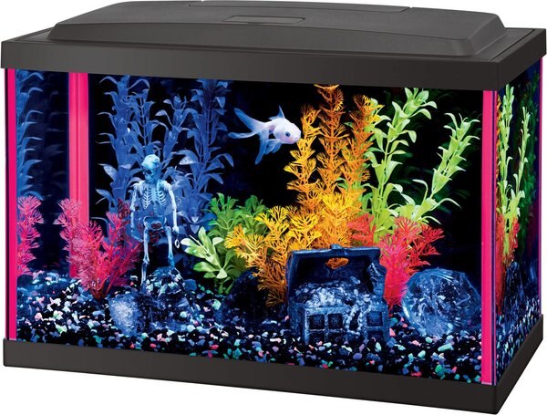 Aqueon LED NeoGlow Aquarium Starter Kit， Pink