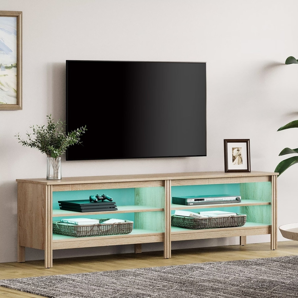 Large TV Stand for 75/85/100 Inch TV  Classic Wood TV Console Table