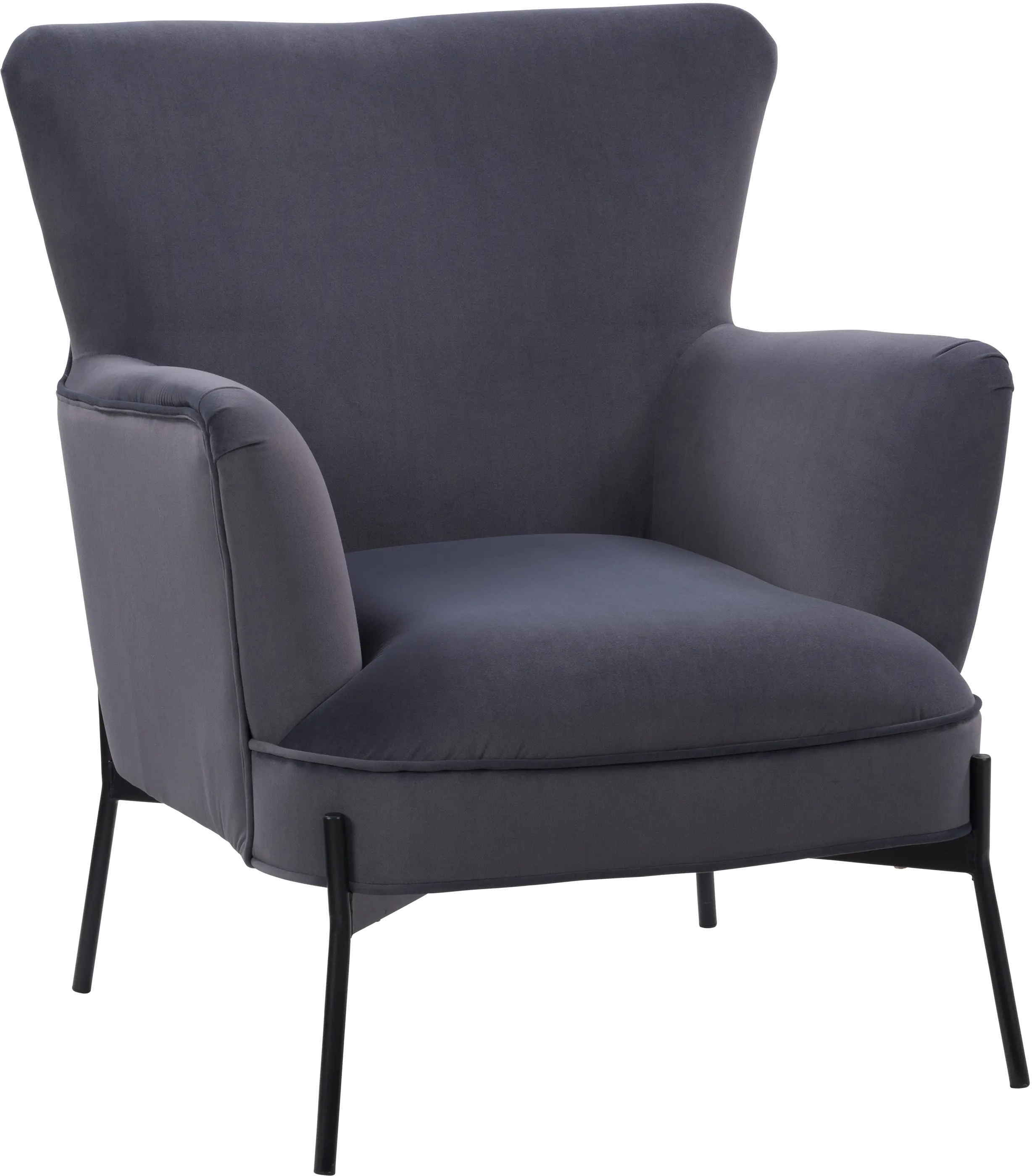 Elwood Gray Wingback Accent Chair